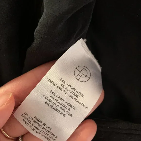 The row black wool dress top US 4 - Picture 3 of 6